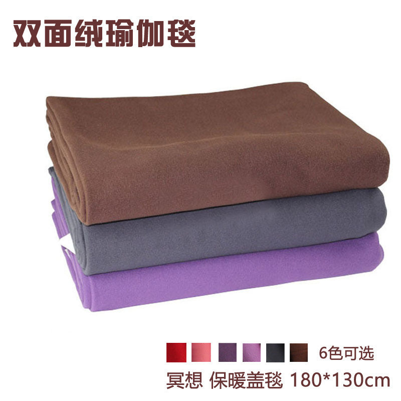 Iyengar Yoga Blanket Meditation Warm Rest Auxiliary Equipment Blanket Towel Non-Slip Double-Sided Wool Widened and Thickeneded Blanket - image 4