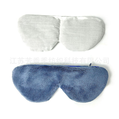 Microwave heating yoga eye pillow lavender flax seed hot compress plush meditation sleep removable and washable steam eye mask - image 3