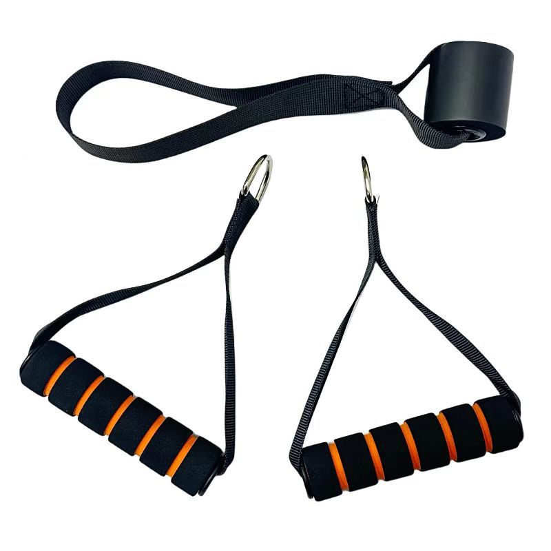 Fitness equipment accessories handle door buckle foot ring buckle combination pull rope elastic belt set accessories safety sports - image 1