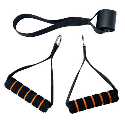 Fitness equipment accessories handle door buckle foot ring buckle combination pull rope elastic belt set accessories safety sports - image 1