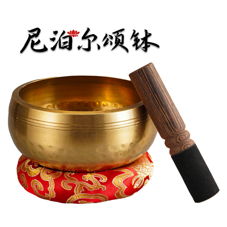 Cross-Border Singing Bowl Wholesale Nepalese Sanskrit Sound Bowl Buddha Sound Singing Bowl Yoga Meditation Meditation Bowl Copper Chime Copper Bowl - image 3