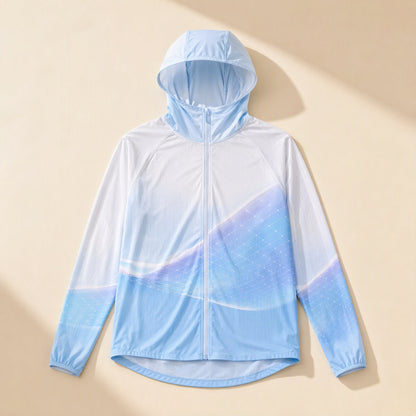 Hooded solid-color nylon sun protection clothing - view 2