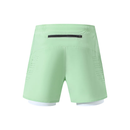 Summer outdoor marathon running fitness shorts women's fake two-piece three-point yoga pants anti-exposure sports shorts - image 5