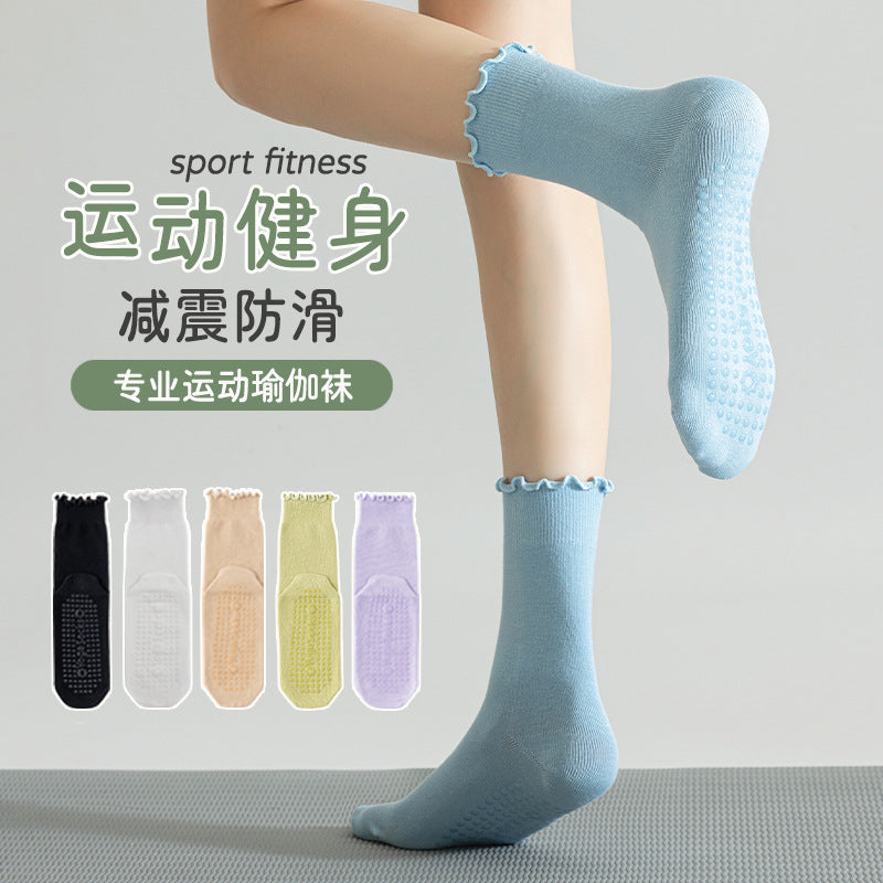 Yoga socks women's spring and summer socks women's non-slip boneless fitness Pilates sports socks Zhuji socks women's socks - image 1