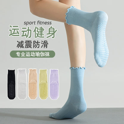 Yoga socks women's spring and summer socks women's non-slip boneless fitness Pilates sports socks Zhuji socks women's socks - image 1