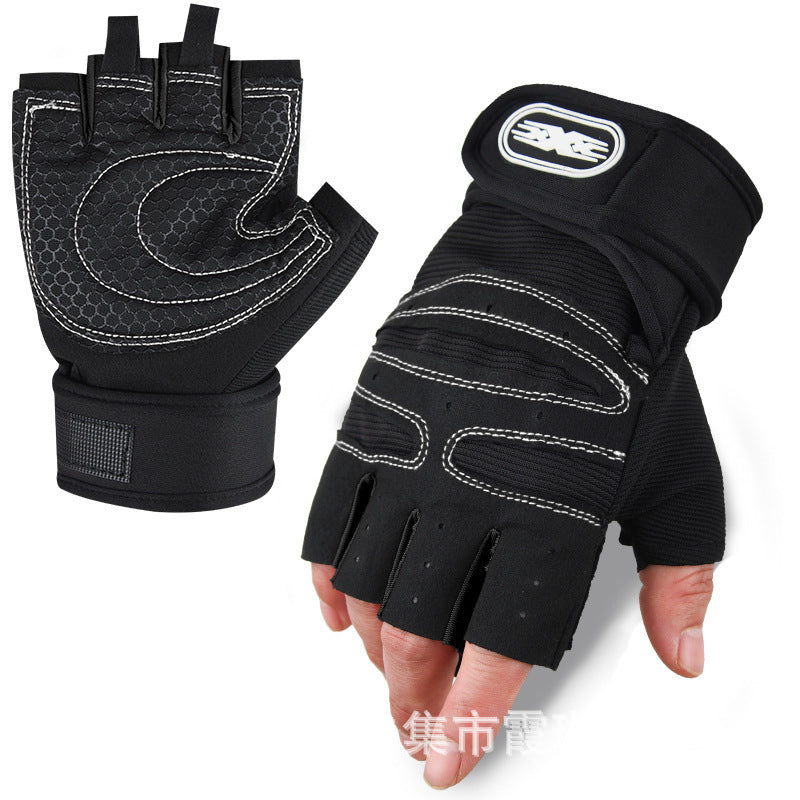 New Laughing Fitness Gloves Riding Gloves Sports Gloves Men's and Women's Wrist Gloves Half Finger Gloves - image 2