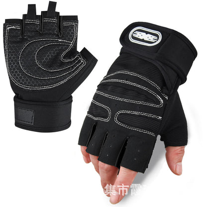 New Laughing Fitness Gloves Riding Gloves Sports Gloves Men's and Women's Wrist Gloves Half Finger Gloves - image 2