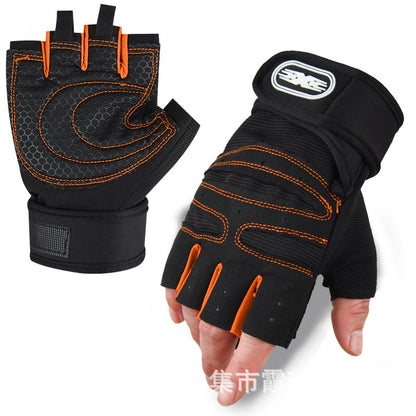 New Laughing Fitness Gloves Riding Gloves Sports Gloves Men's and Women's Wrist Gloves Half Finger Gloves - image 3
