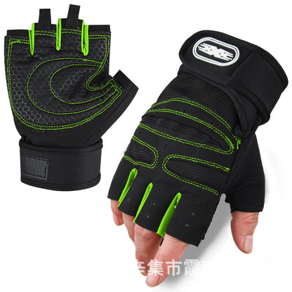 New Laughing Fitness Gloves Riding Gloves Sports Gloves Men's and Women's Wrist Gloves Half Finger Gloves - image 4