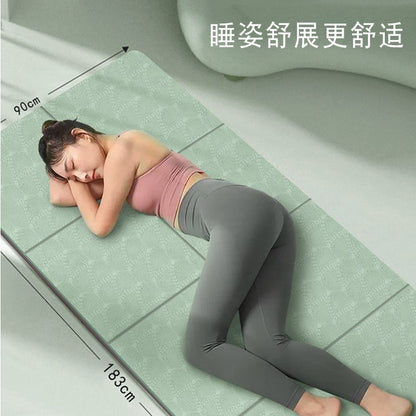 Wholesale Folding Yoga Mat Thickened Fitness Adult Children Household Non-Slip Rope Skipping Outdoor Lunch Break Mat - image 3