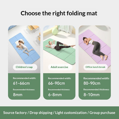 TPE Foldable Yoga Mat, Thickened And Non-slip