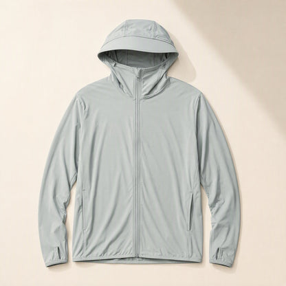 Men's hooded polyester sun protection clothing with UPF50+ factor - view 5