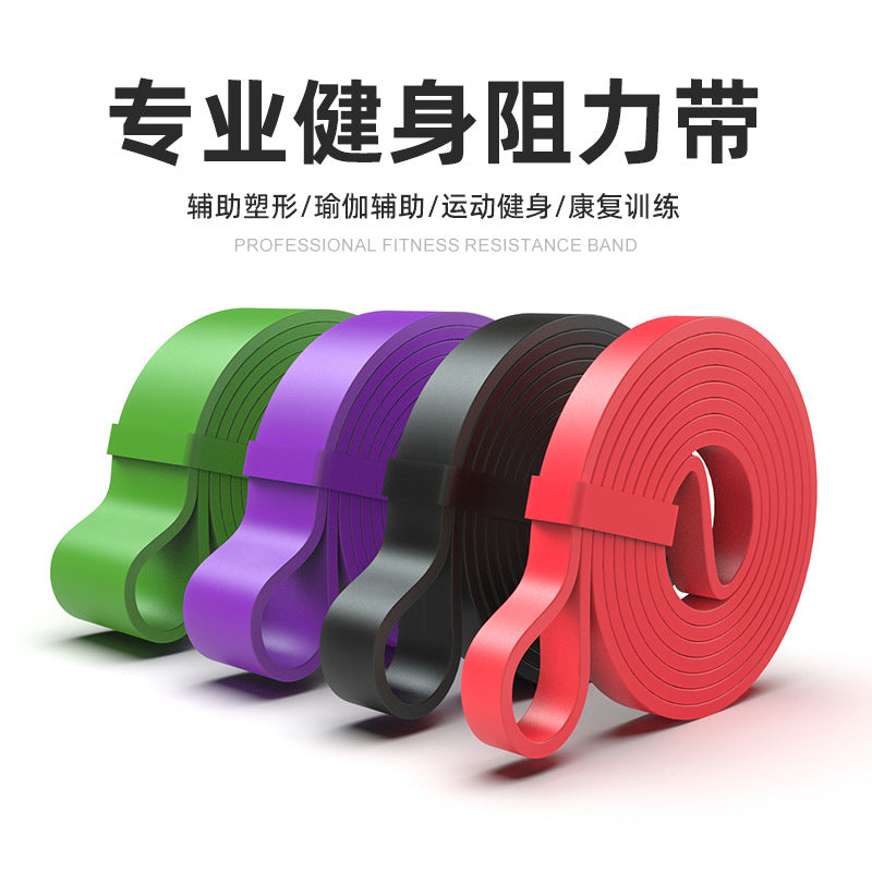 TPE pull-up weight-bearing yoga elastic belt tension belt latex tension machine elastic ring fitness belt resistance belt - image 2