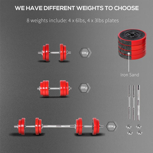 Adjustable Dumbbell Barbell Set