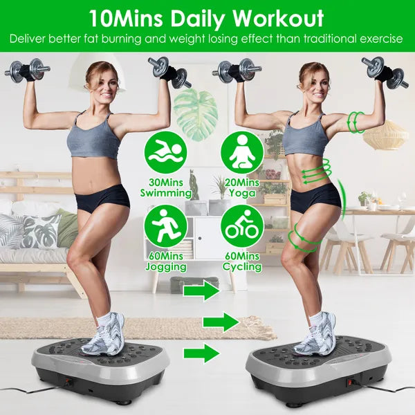 Vibration Exercise Machine with Resistant Bands