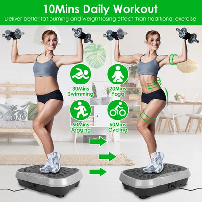 Vibration Exercise Machine with Resistant Bands