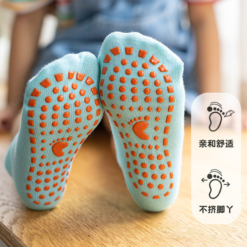 Manufacturer Wholesale Trampoline Socks Dispensing Kidsren's Non-slip Socks Floor Socks Sets Kidsren's Playground Early Education Adult Yoga Socks - image 2
