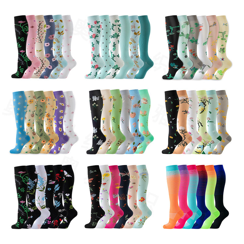 New Cross Border Pressure Socks Combination suit Sports Stockings European and American Yoga Socks Compression Socks Amazon Small Leg Socks - image 1