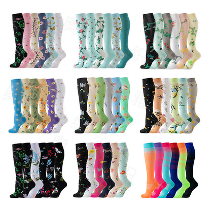 New Cross Border Pressure Socks Combination suit Sports Stockings European and American Yoga Socks Compression Socks Amazon Small Leg Socks - image 1
