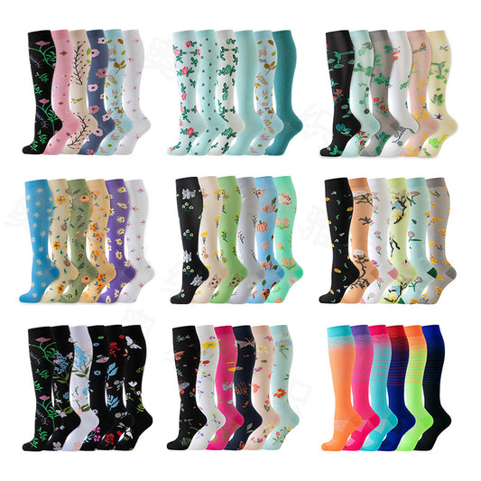 New Cross Border Pressure Socks Combination suit Sports Stockings European and American Yoga Socks Compression Socks Amazon Small Leg Socks - image 1