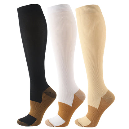 Cross-Border Amazon Elastic Socks Cycling Long Compression Socks Men and Women Calf Outdoor Fitness Running Sports Compression Socks - image 3