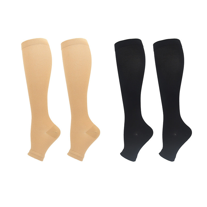 Cross-Border Amazon Elastic Socks Cycling Long Compression Socks Men and Women Calf Outdoor Fitness Running Sports Compression Socks - image 4