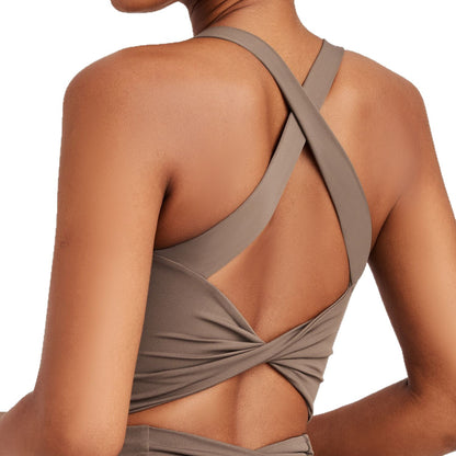 Cross-Border European and American High-Intensity Sports Bra Set for Women with Beautiful Back Design, High Elasticity, and Shock Absorption Yoga Clothing Set from Source Factory Sp550 - image 5