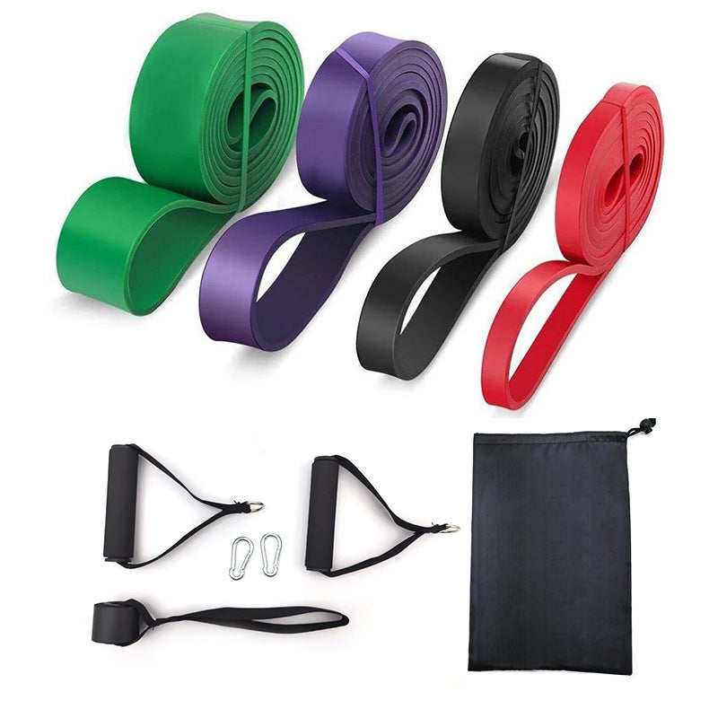Resistance Band Fitness Men's Strength Training Rope Elastic Band Thick Circle Home Pull-Up Tensioner Yoga Tension Band - image 4