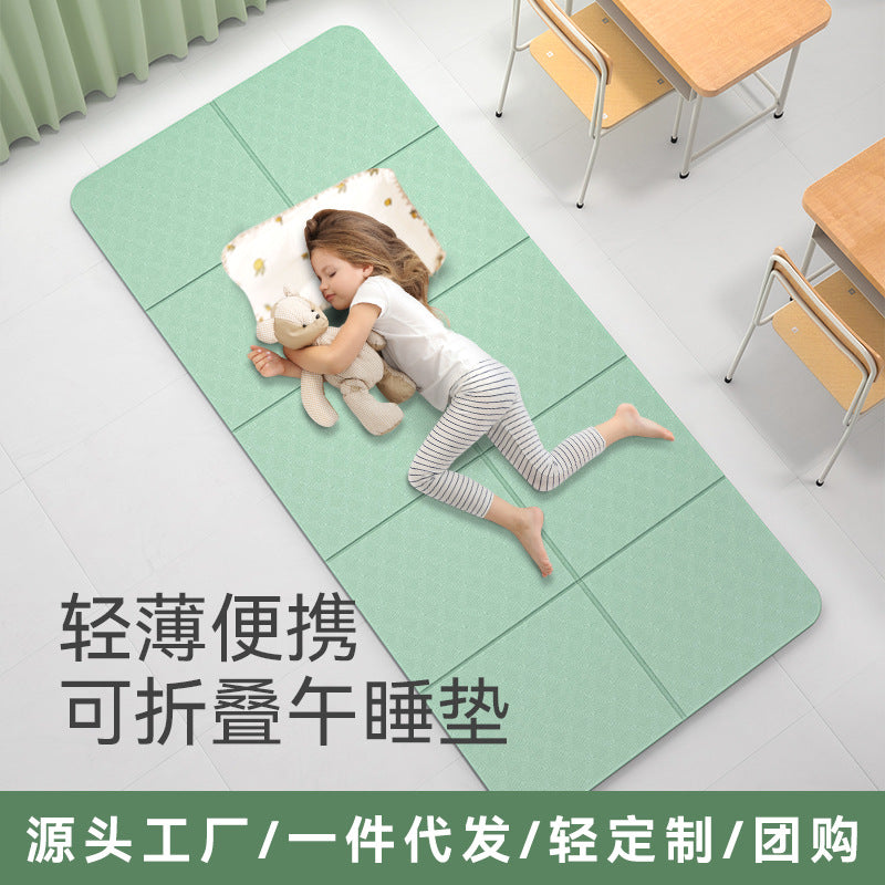 TPE Foldable Yoga Mat Thickened Non-Slip Fitness Home Floor Mat Portable Student Nap Children's Nap Nap Mat - image 2