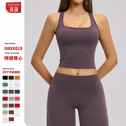 Zechuang Sanding I-shape Beautiful Back Sports Vest Women's Tight-fit Quick-dry Casual Running Fitness Top Yoga Clothing 8819 - image 1