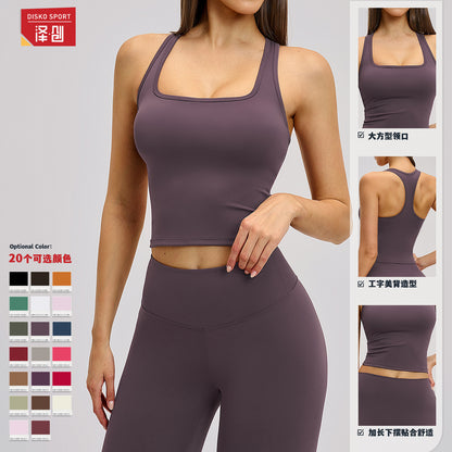 Zechuang Sanding I-shape Beautiful Back Sports Vest Women's Tight-fit Quick-dry Casual Running Fitness Top Yoga Clothing 8819 - image 3