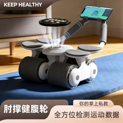 Four-Wheel Abdominal Fitness Wheel with Automatic Rebound and Counting Function, Abdominal Exercise Machine for Men and Women, Home Fitness Equipment Manufacturer Wholesale - image 1