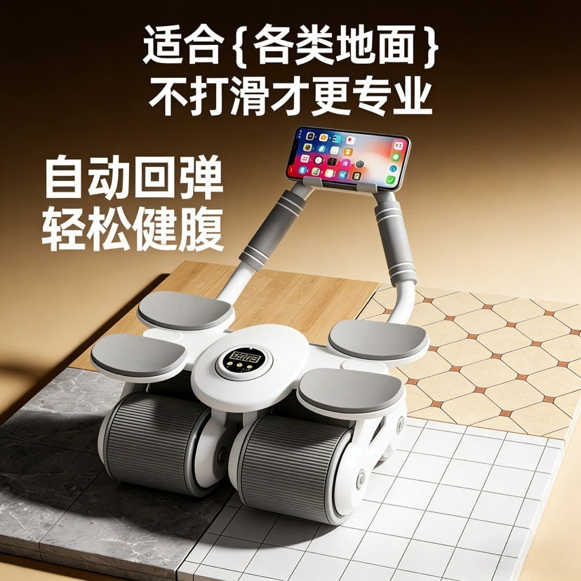 Four-Wheel Abdominal Fitness Wheel with Automatic Rebound and Counting Function, Abdominal Exercise Machine for Men and Women, Home Fitness Equipment Manufacturer Wholesale - image 3