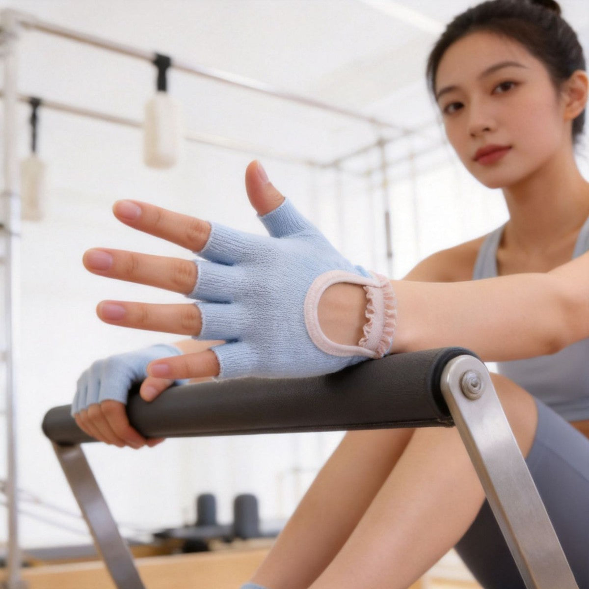 [New] Women's Half Finger Backless Non-slip Grinding Fitness Dumbbell Bottle Fishing Riding Pilates Yoga Gloves - image 3