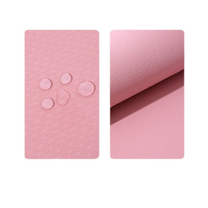 A generation of micro-blemish yoga mat double-sided non-slip widened thickened yoga mat logo laser fitness mat - image 3