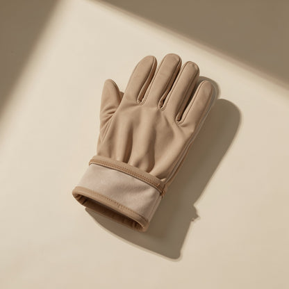 Fleece-lined winter finger gloves with a five-finger style - view 2