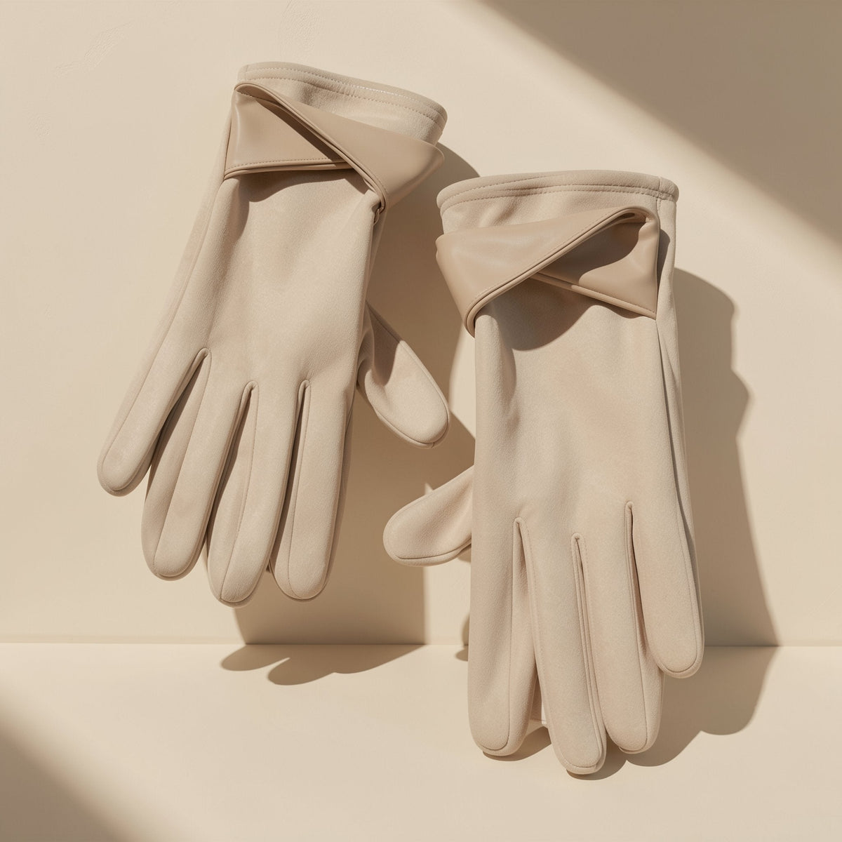 Fleece-lined winter finger gloves with a five-finger style - view 5