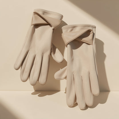 Fleece-lined winter finger gloves with a five-finger style - view 5