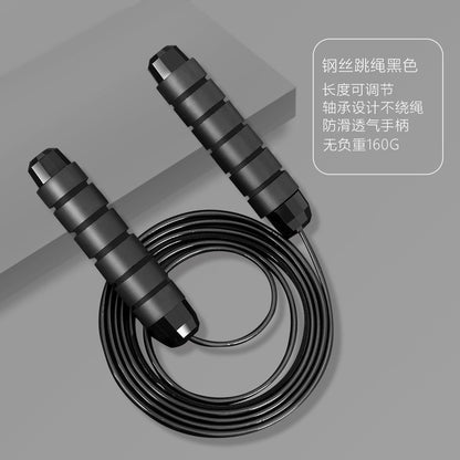 Steel Wire Skipping Rope Fitness Weight-Bearing Training Skipping Rope Primary and Secondary School Students High School Entrance Examination Skipping Rope Raci - image 3