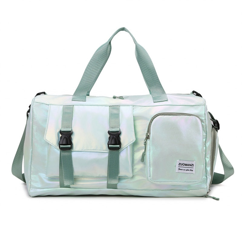 Colorful Pearlescent Yoga Fitness Bag With Dry-wet Separation
