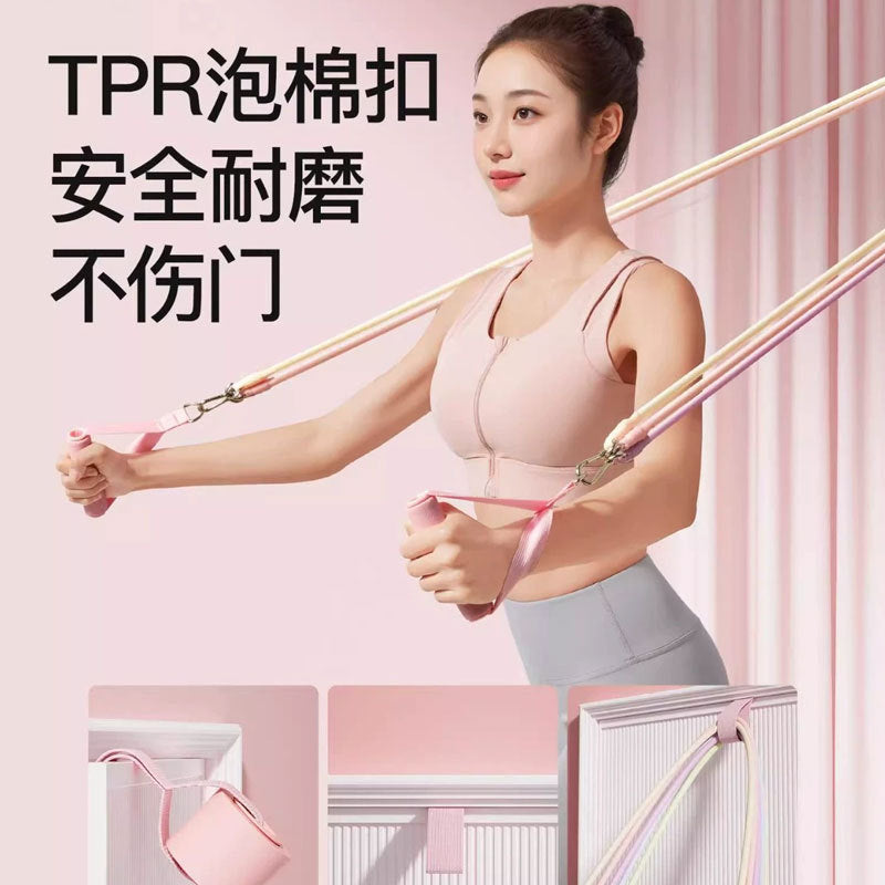 Resistance Band for Shoulder Opening and Back Beautification, Door-Mounted Resistance Band, Home Yoga Multifunctional Elastic Band, Resistance Trainer, Fitness - image 2