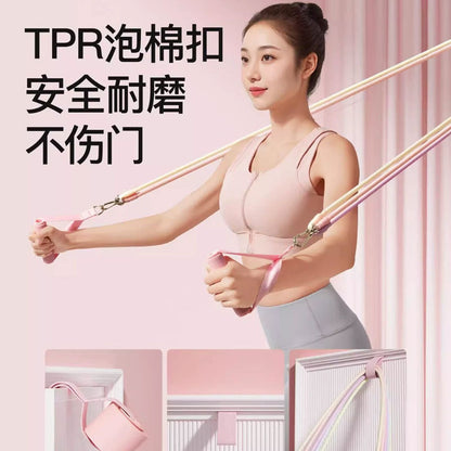 Resistance Band for Shoulder Opening and Back Beautification, Door-Mounted Resistance Band, Home Yoga Multifunctional Elastic Band, Resistance Trainer, Fitness - image 2