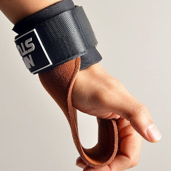 Hard Pull Booster with Cowhide Palm Men's Pull-Up Wrist Bracer Horizontal Bar Pull Back Grip with Hand Gloves Men's Fitness Gloves - image 3