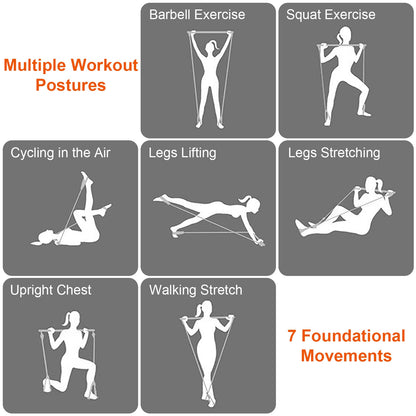 Pilates Bar with Resistance Bands Kit