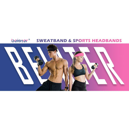 5-Piece Women's Anti-Slip Sports Sweat-Absorbing Headbands Elastic Yoga…