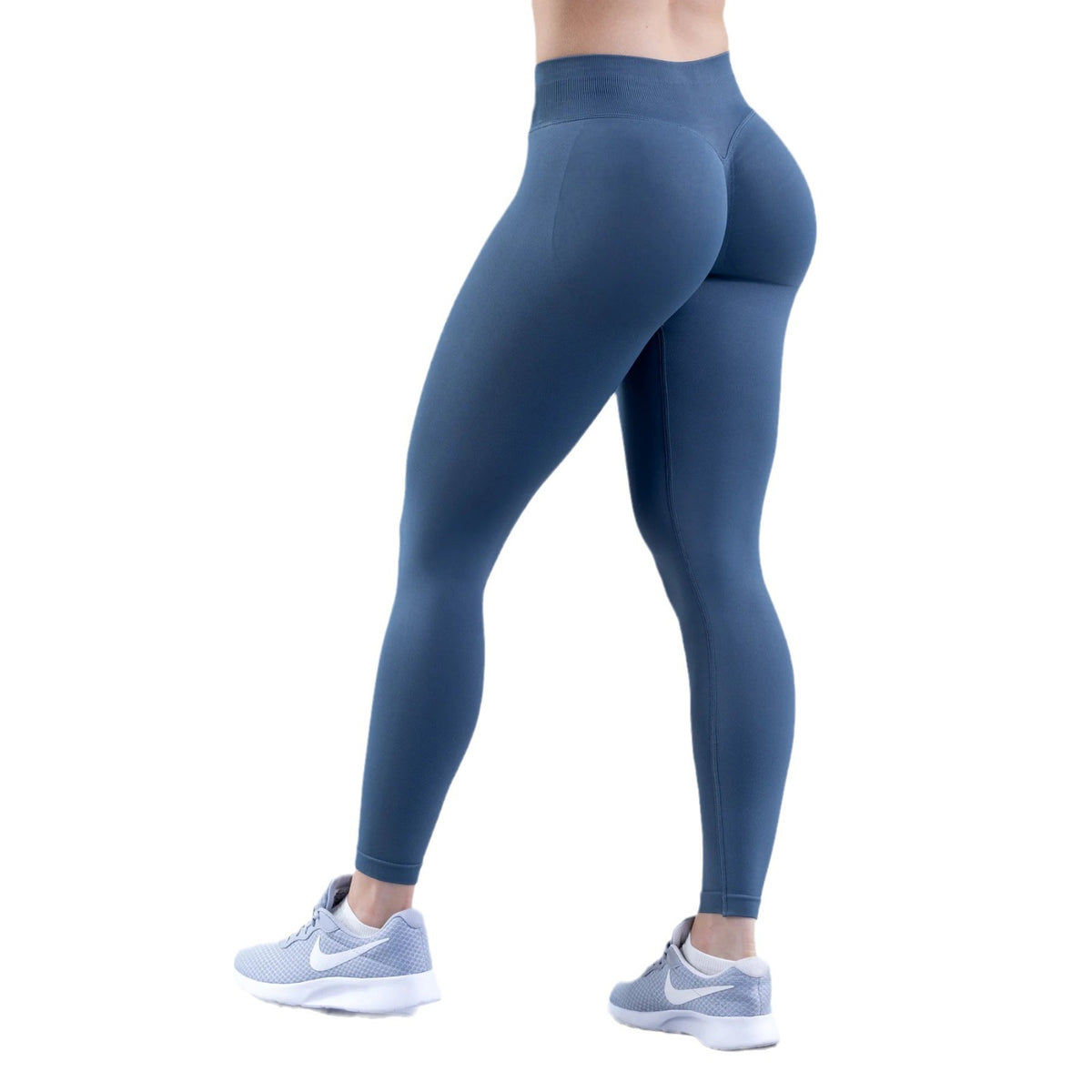 DFYNE Flat for Cross-border Explosions Fitness Pants Women Seamless Knitted Three-section Waist Hip Yoga Pants - image 5