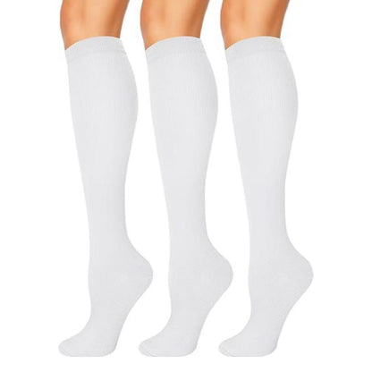 Cross-Border Solid Color Color Matching Outdoor Fitness Pressure Socks Cycling and Running Long Tube Sports and Leisure Sweat-Absorbent Breathable Elastic Socks - image 4