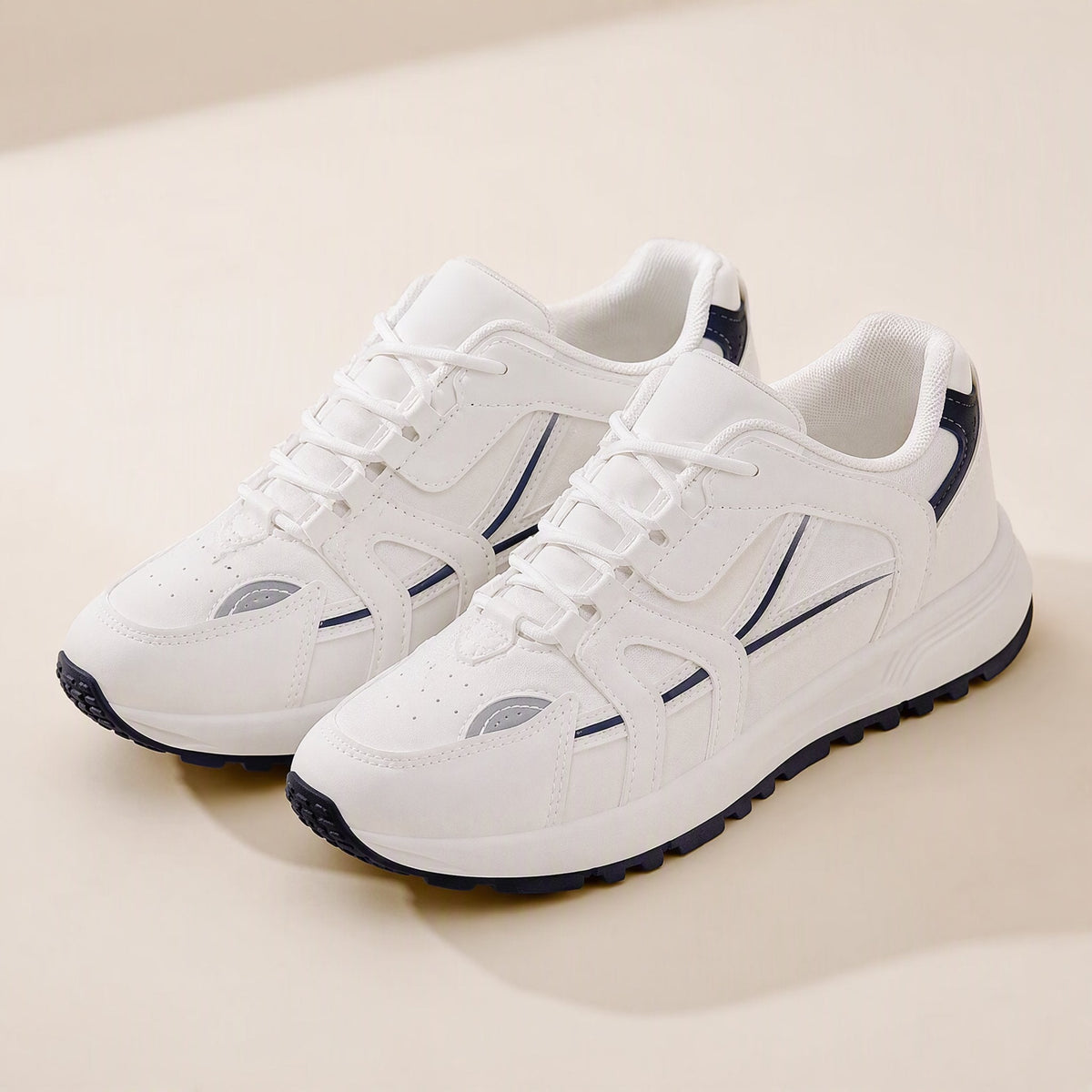 Women's PU running shoes with a low-ankle profile and round toe - view 2
