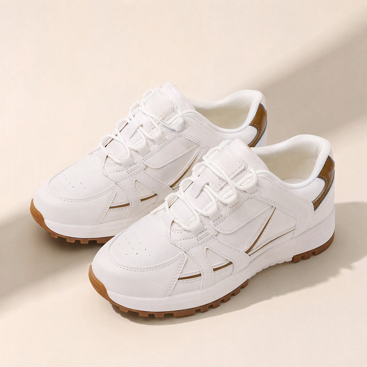 Women's PU running shoes with a low-ankle profile and round toe - view 3