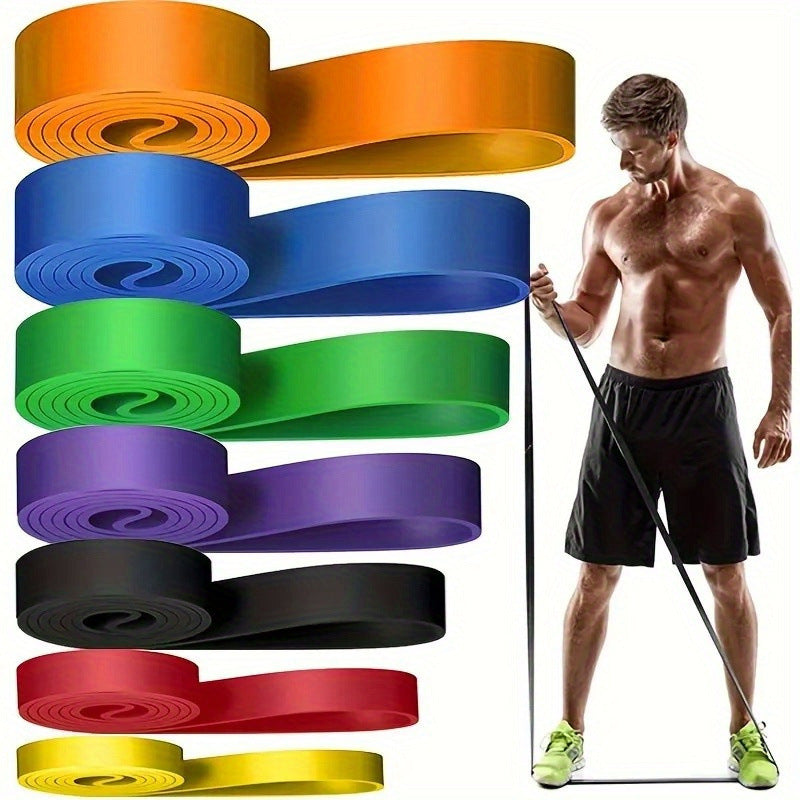 Resistance belt elastic belt TPE latex tension device elastic ring fitness belt pull-up belt elastic rope tension belt - image 2